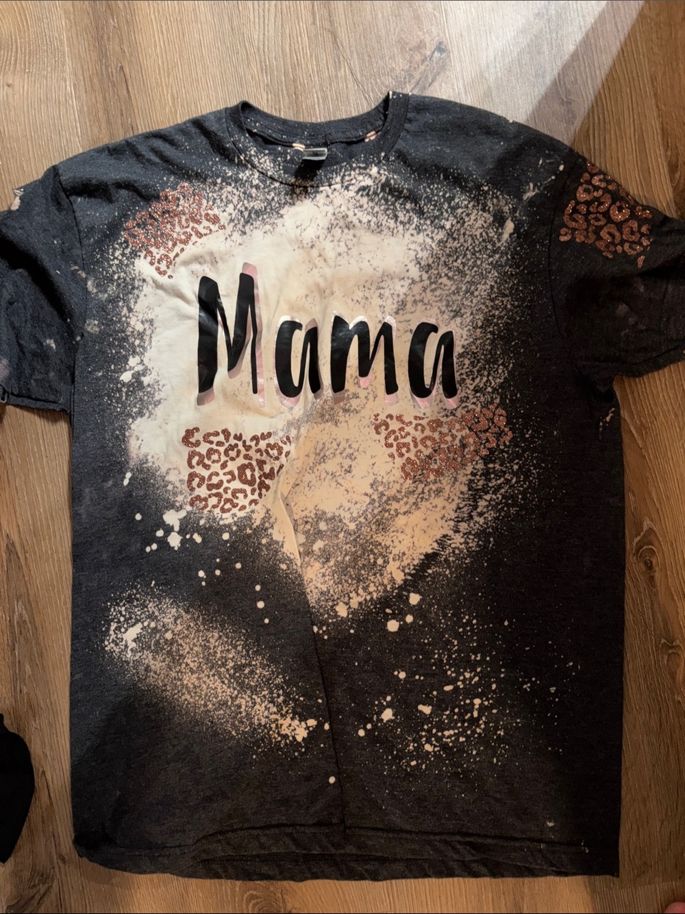 3/$20! Offers open! Large Gildan Black 'Mama' Tee with Pink & Cream Accents
